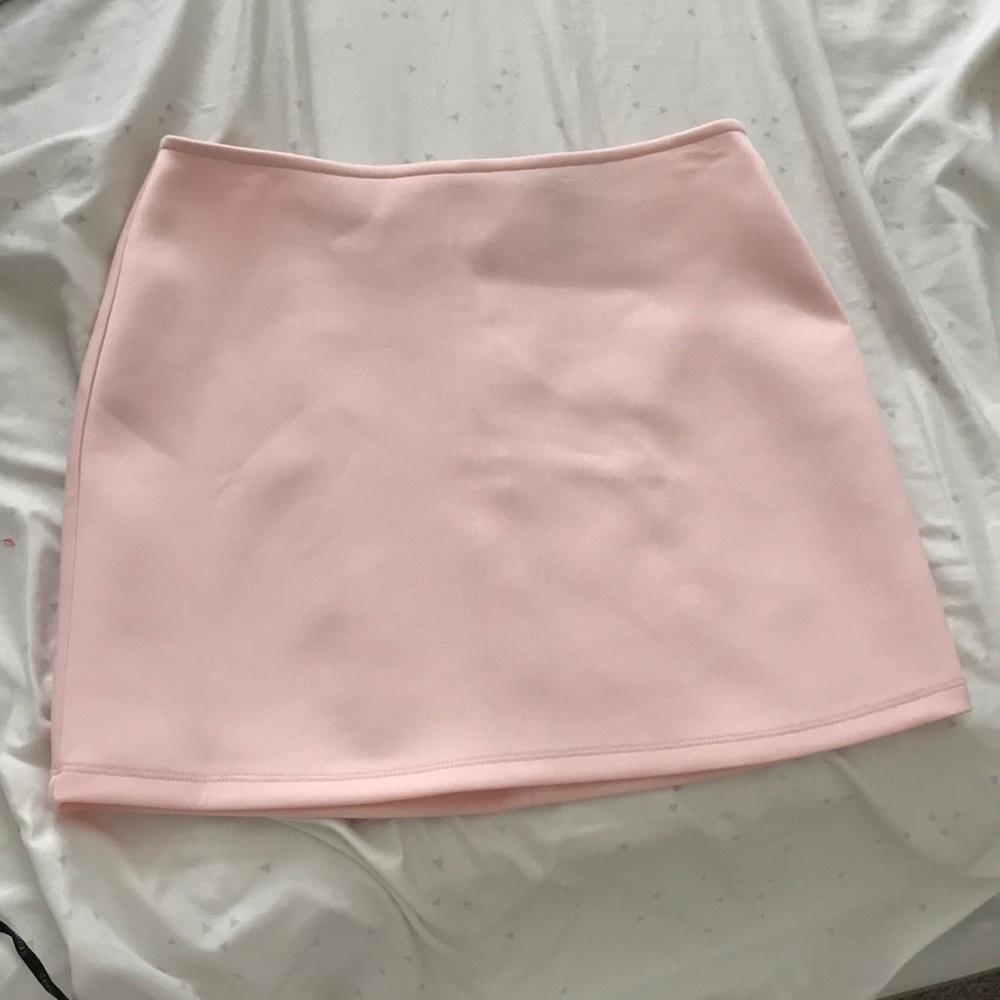 Pink mini skirt